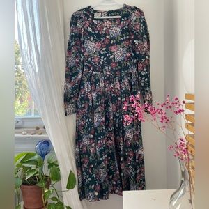 Laura Ashley Floral Corduroy Dress